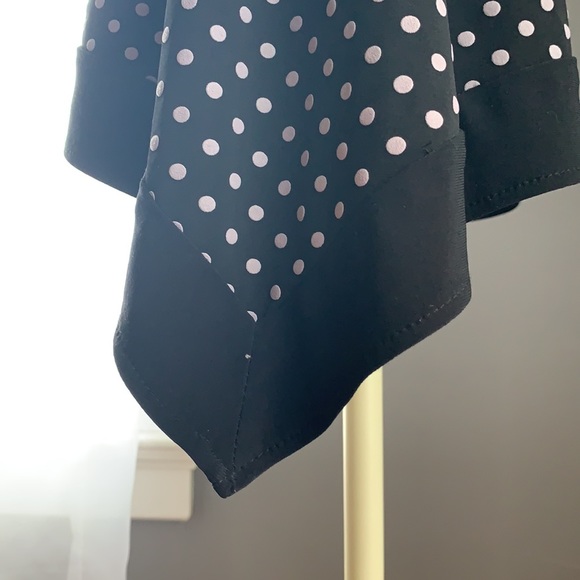 Boat neck polka dot tunic with 3/4 sleeves, retro inspired made in Canada - Picture 4 of 6